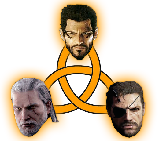 So Witcher Geralt, Snake From Mgs And Adam Jensen In - Geralt Of Rivia Venom Snake (520x462), Png Download