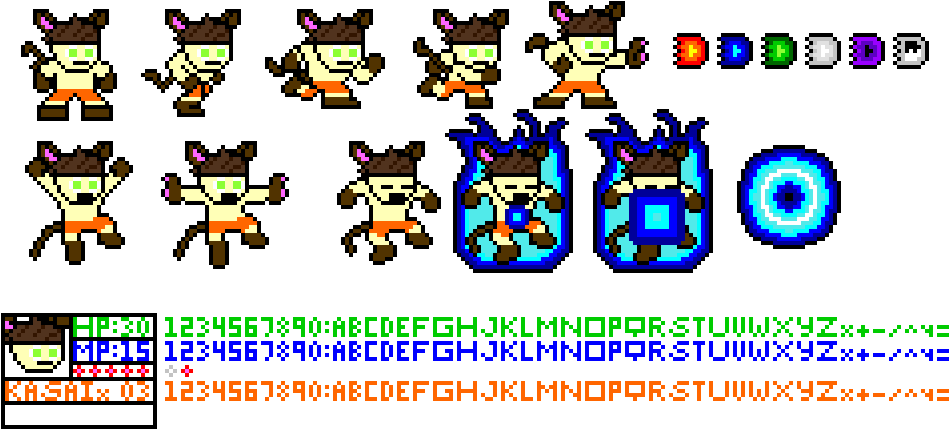Kasai Neko Sprite Sheet V - Animiert (960x640), Png Download