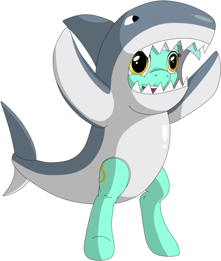 Redquoz, Bipedal, Clothes, Costume, Left Shark, Lyra - Cartoon Cute Shark Transparent Background (871x1024), Png Download
