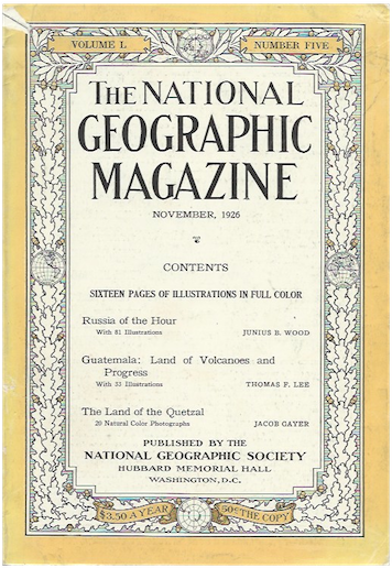 Land Of Volcanoes And Progress And In The Land Of Quetzal - National Geographic Magazine 1918 (424x600), Png Download