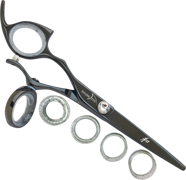 Left Hand Professional Swivel Black Titanium Cutting - Handedness (782x755), Png Download