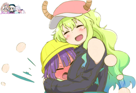 Dragon Maid Lucoa And Shouta (500x318), Png Download