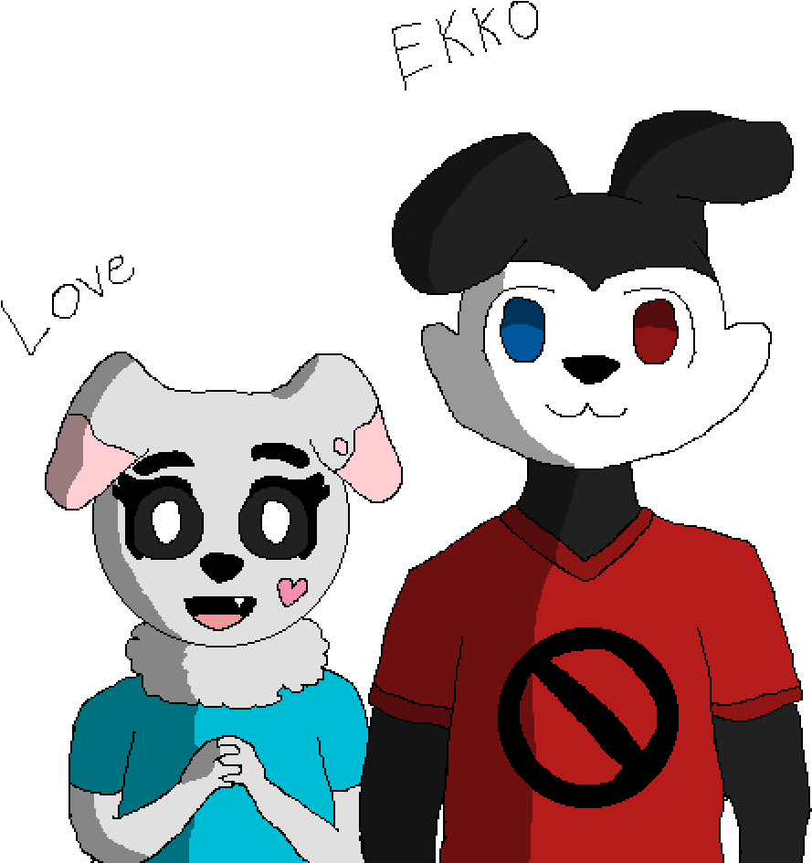 Love And Ekko Request By @ekko - Cartoon (1000x1000), Png Download