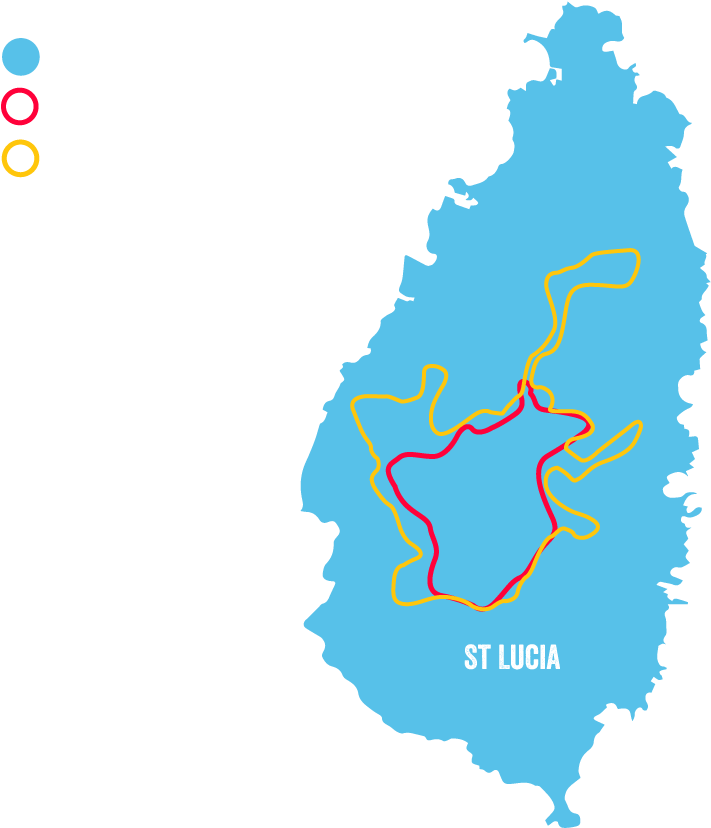 Range - St Lucia Island Flag (1191x856), Png Download