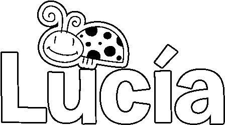 Dibujo De Lucia Para Colorear - Nombre Lucia Para Colorear (600x470), Png Download