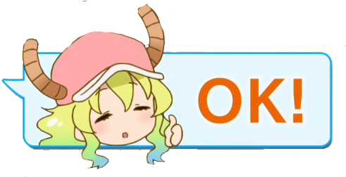 Png - Kobayashi Dragon Maid Stickers (502x251), Png Download