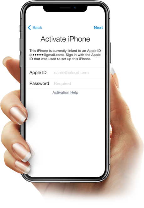 Icloud Unlock - Iphone X Activation Lock (592x681), Png Download