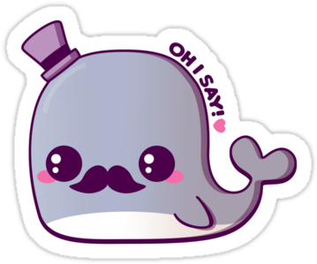 Whale Tumblr Background - Kawaii Whale (375x360), Png Download