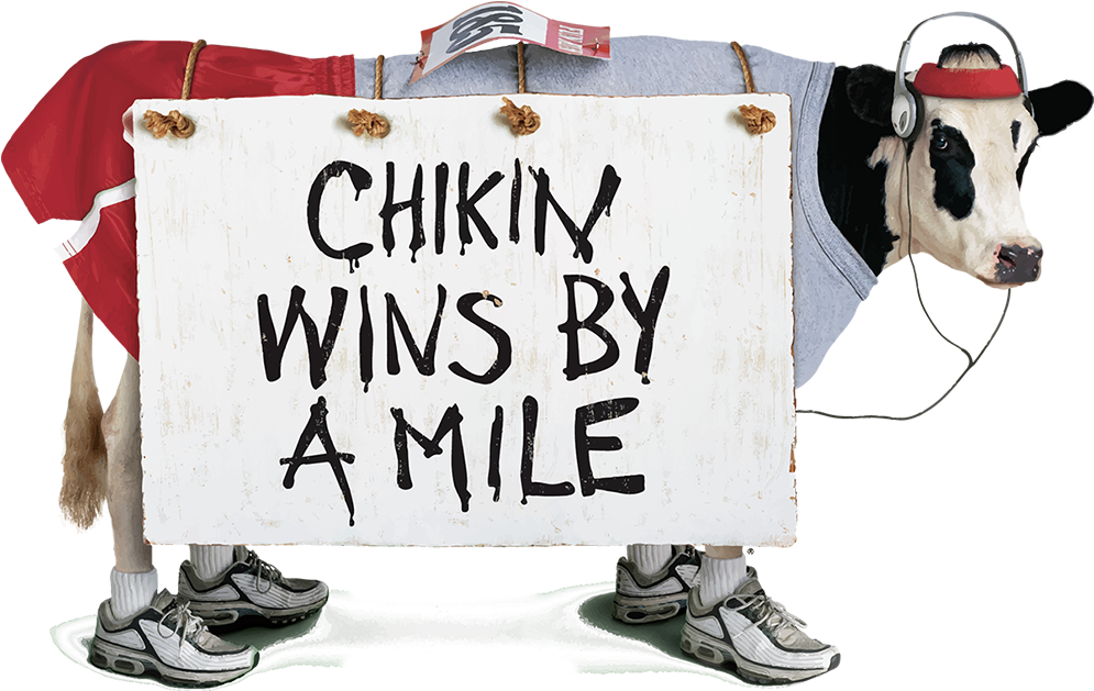 Chick Fil A® Family 5k - Chick Fil A Cow Running (1200x628), Png Download