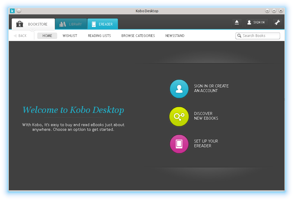 Kobo Desktop Window - Kobo Inc. (1024x707), Png Download