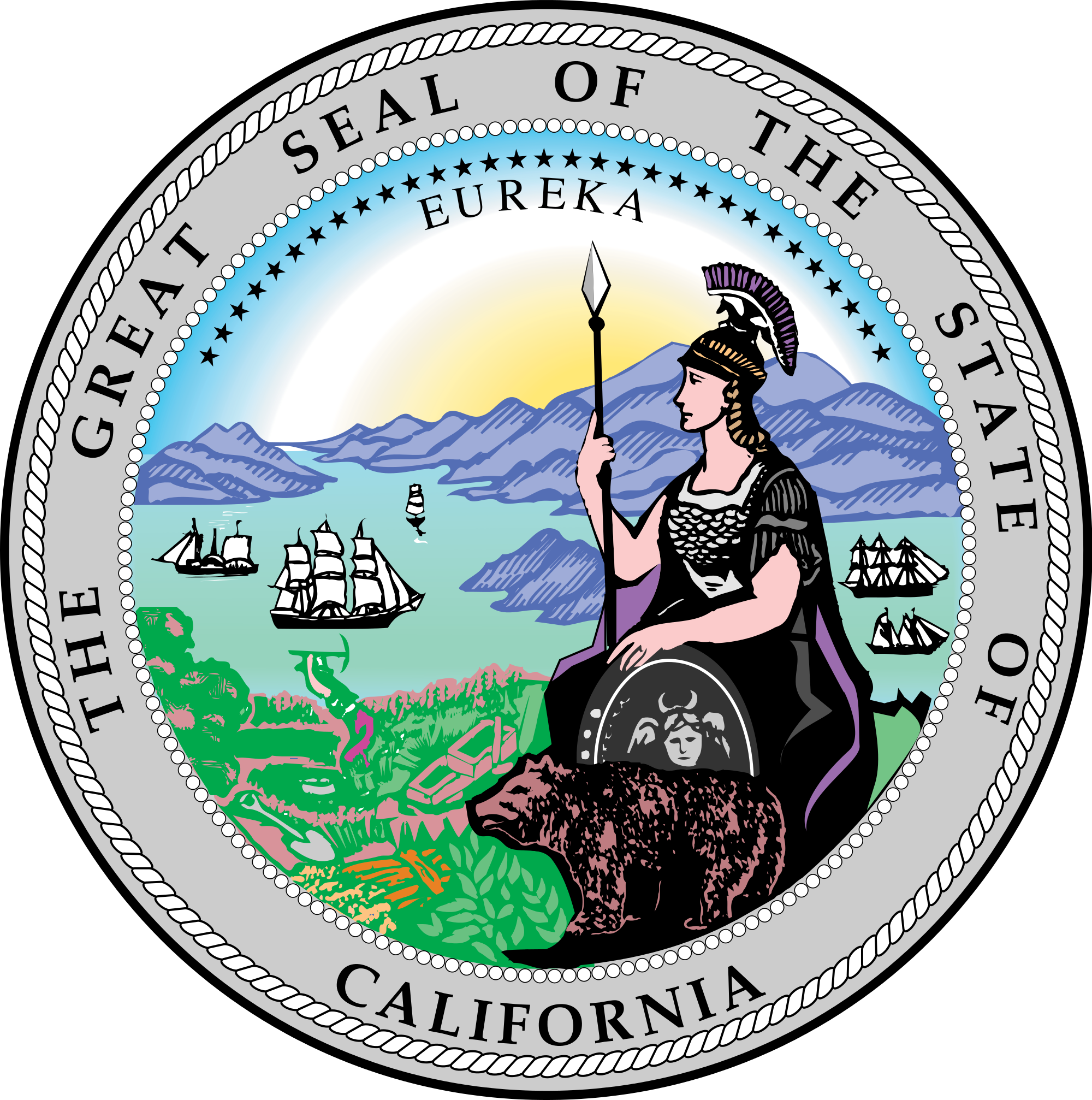 Open - California Official State Seal (2000x2014), Png Download
