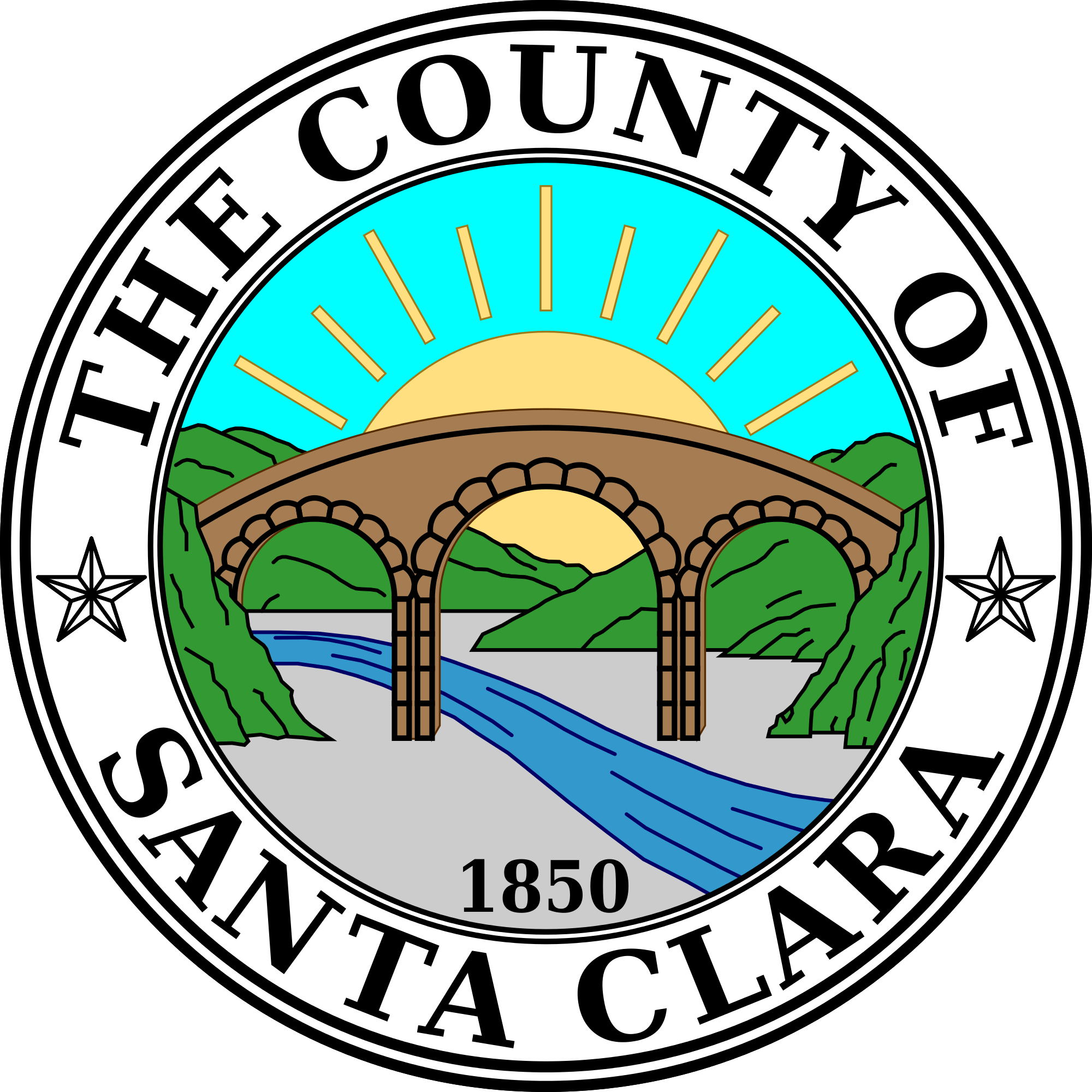 Santa Clara County California (2000x2000), Png Download