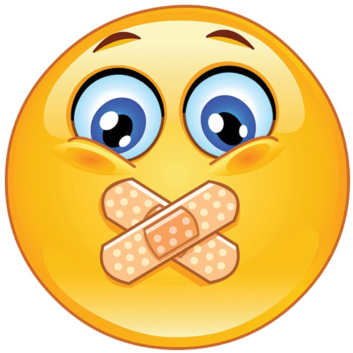 Keep Quiet Png Image - Mouth Closed Emoji (500x500), Png Download