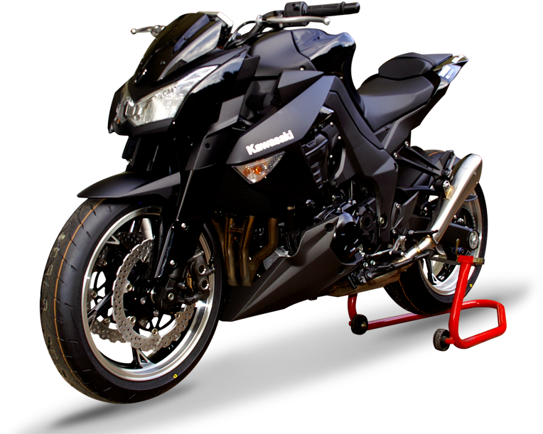 Picture Of Dual Silencer Hydroform Satin Kawasaki Z - Kawasaki Z 1000 (850x677), Png Download