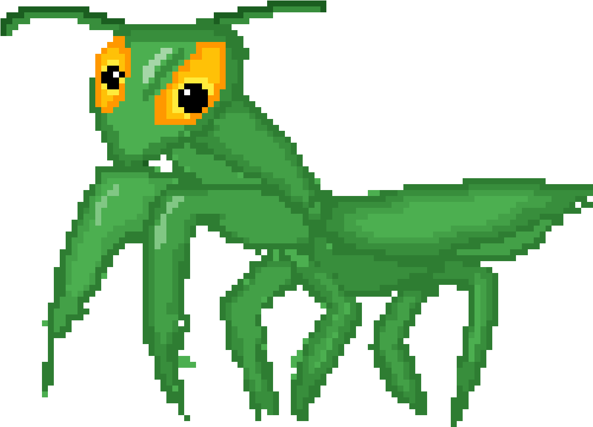 Praying Mantis Sprite - Cartoon (1200x1200), Png Download