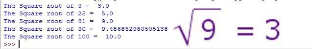 Python Square Root - Type Square Root In Python (636x225), Png Download