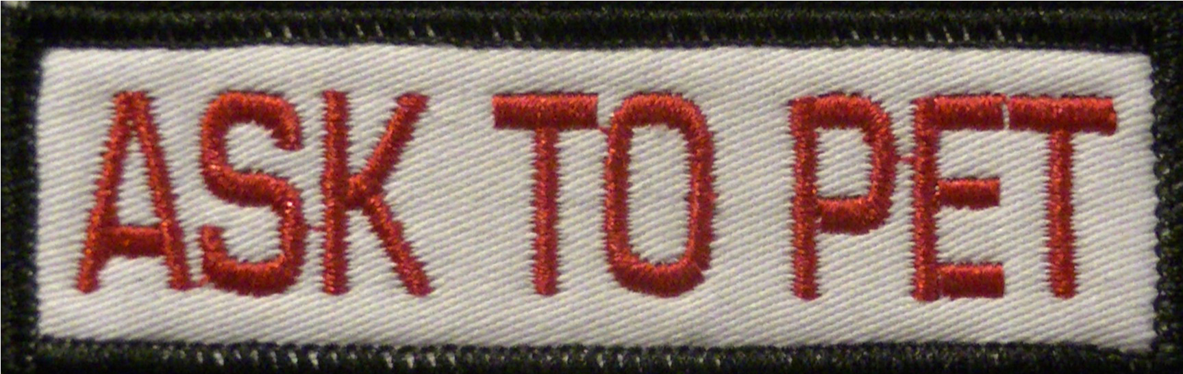 Ask To Pet Custom Working Dog Patch - Pet (1920x671), Png Download