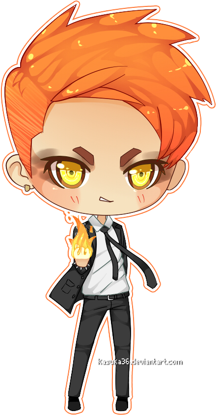 More Like One Shot - Hyuk Vixx Chibi (572x866), Png Download