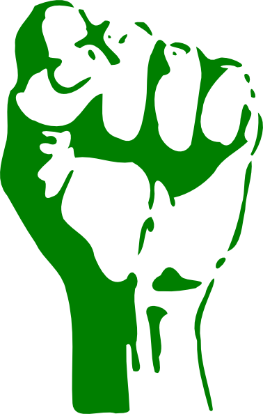 Fist Clip Art At Clker - Raised Fist (378x594), Png Download
