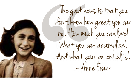 Anne Frank Diary Quotes Holocaust (450x270), Png Download