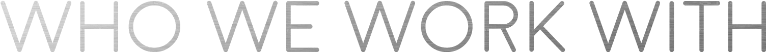 Who We Work With New@2x - Monochrome (1800x400), Png Download