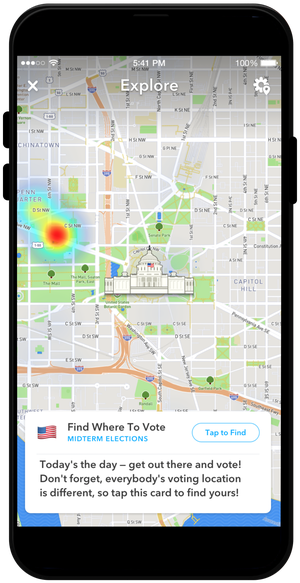 Snapchat Will Help You Find Your Polling Place On Election - Snapchat (301x600), Png Download