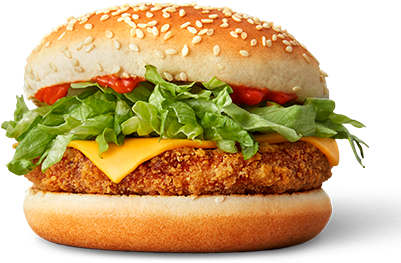 Mcdonald's Spicy Vegetable Deluxe (444x360), Png Download