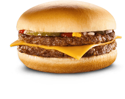 Mcdouble-mcdonalds - A1 Thick And Hearty Burger (448x415), Png Download