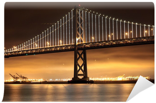 Bay Bridge, San Francisco And Oakland Wall Mural • - Self-anchored Suspension Bridge (400x400), Png Download