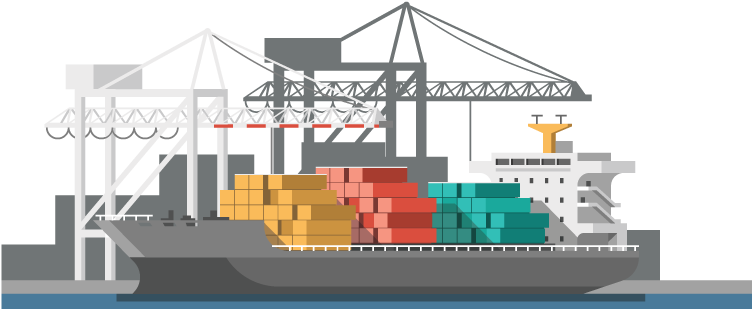 Decommissioned Shipping Containers - Feeder Ship (789x376), Png Download