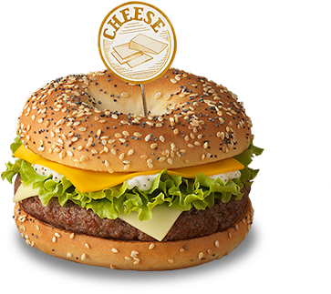 Mcdonalds In France Has Launched A Range Of 3 “bagel - Bagel Burger (477x355), Png Download