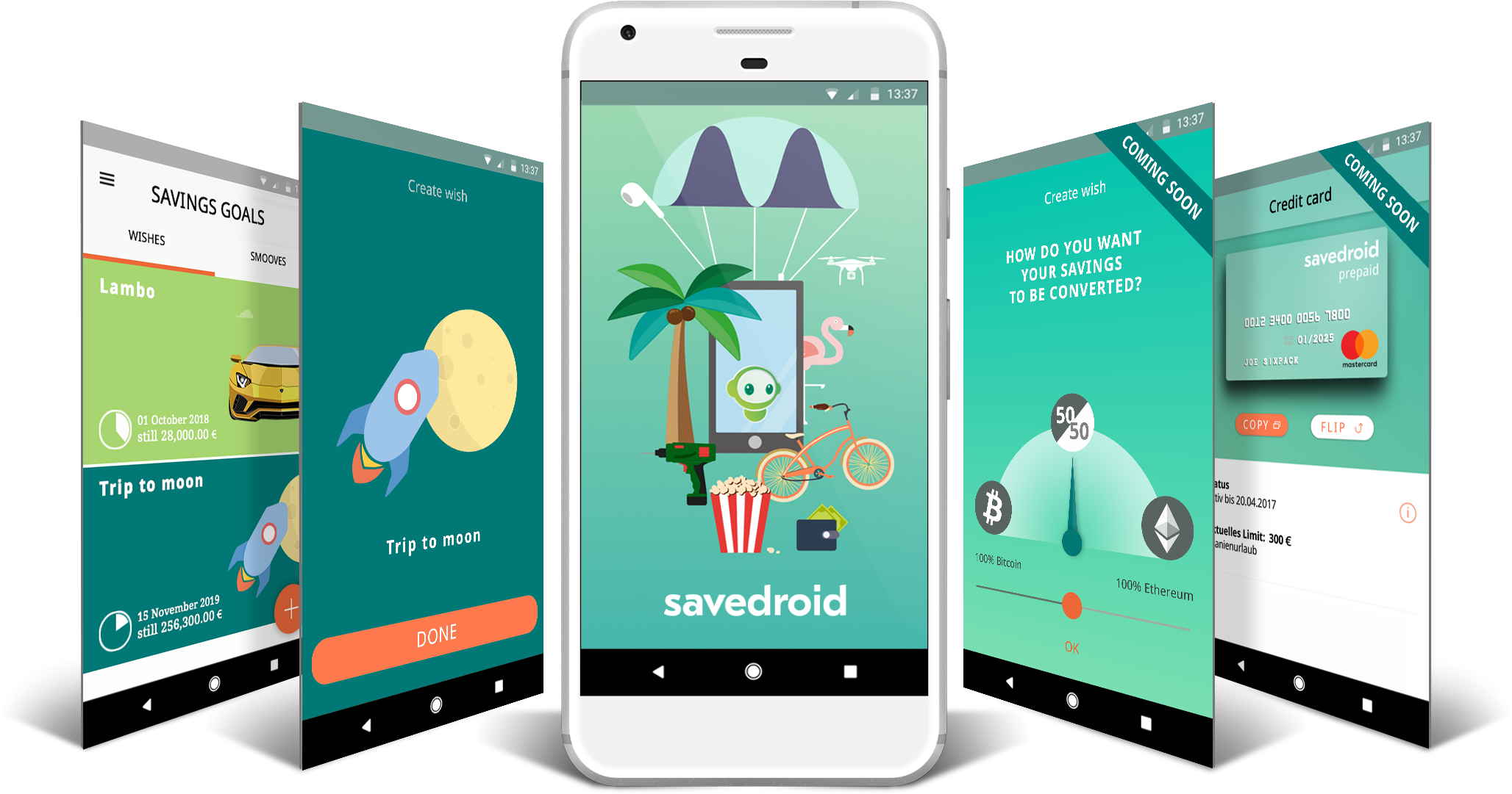 Crypto Savings With Savedroid - Cryptocurrency (2212x1218), Png Download