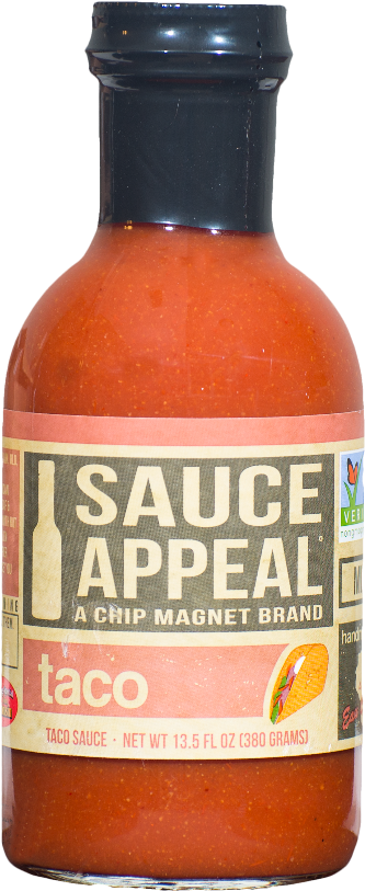 Taco - Chip Magnet Salsa Sauce Appeal Sauce Jalapeno Pepper (400x845), Png Download