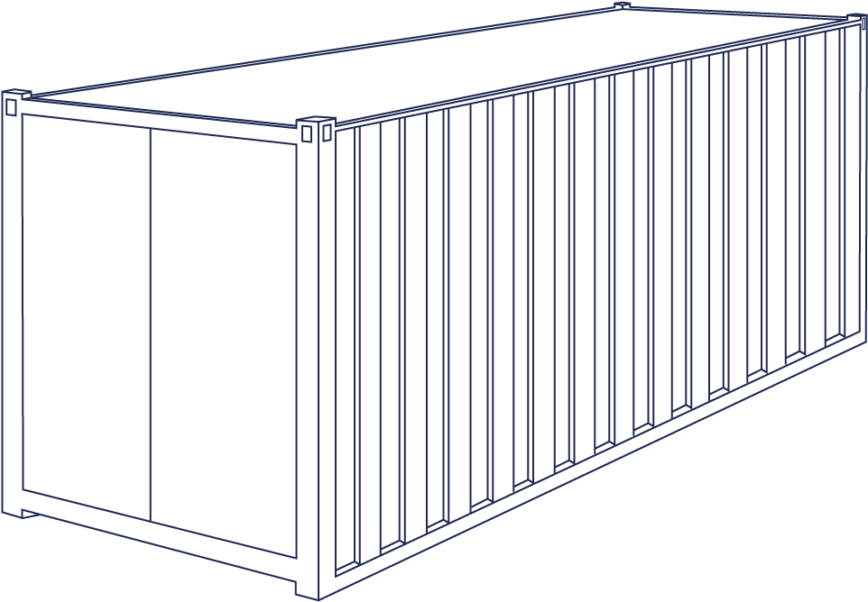 40ft Standard Shipping Container - Diagram (1080x1080), Png Download