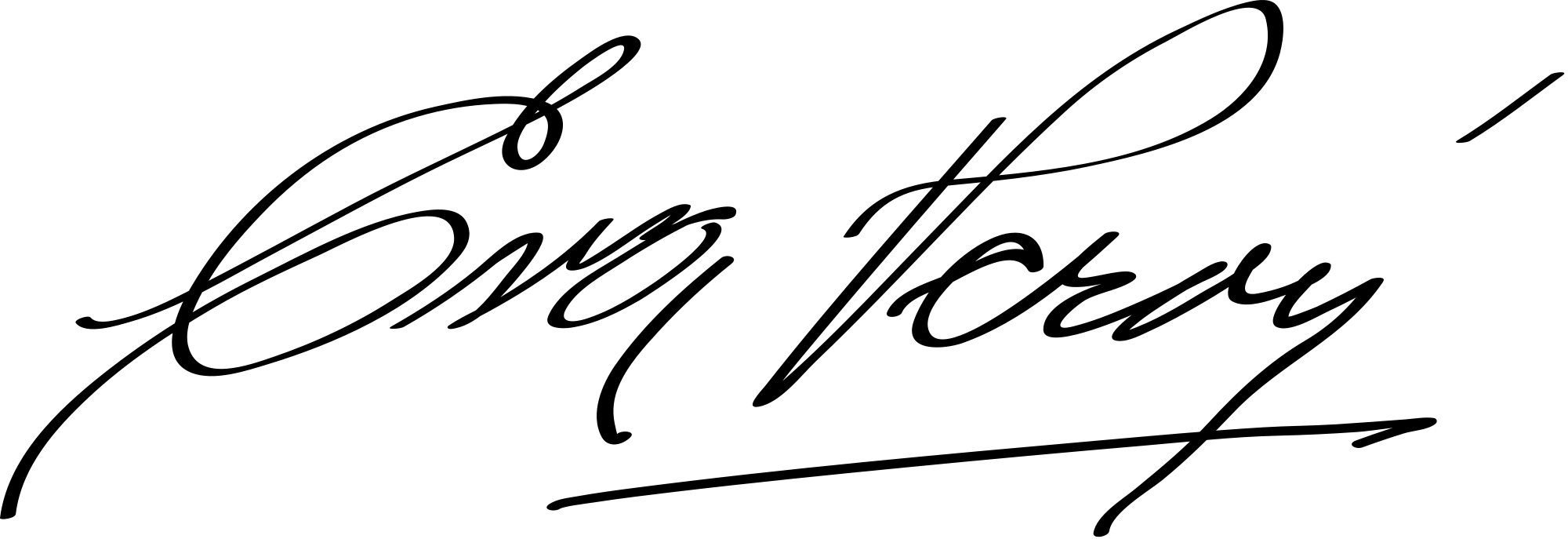 Firma De Eva Duarte De Perón Firma - Eva Peron Signature (2000x687), Png Download