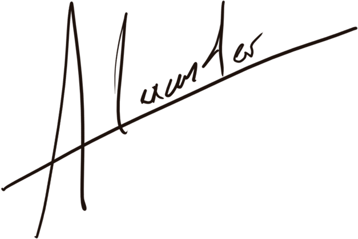 Alexander C - Calligraphy (802x567), Png Download
