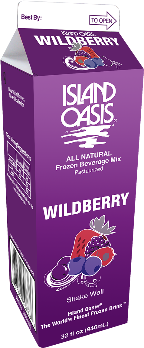 20056 Io Wildberry 32 Oz Carton 20056 Io Wildberry - Island Oasis Pina Colada Mix (1200x1200), Png Download