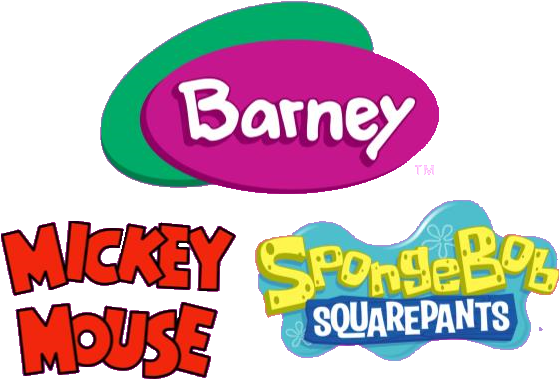 Download Barney Mickey Spongebob Logo Png Image With No