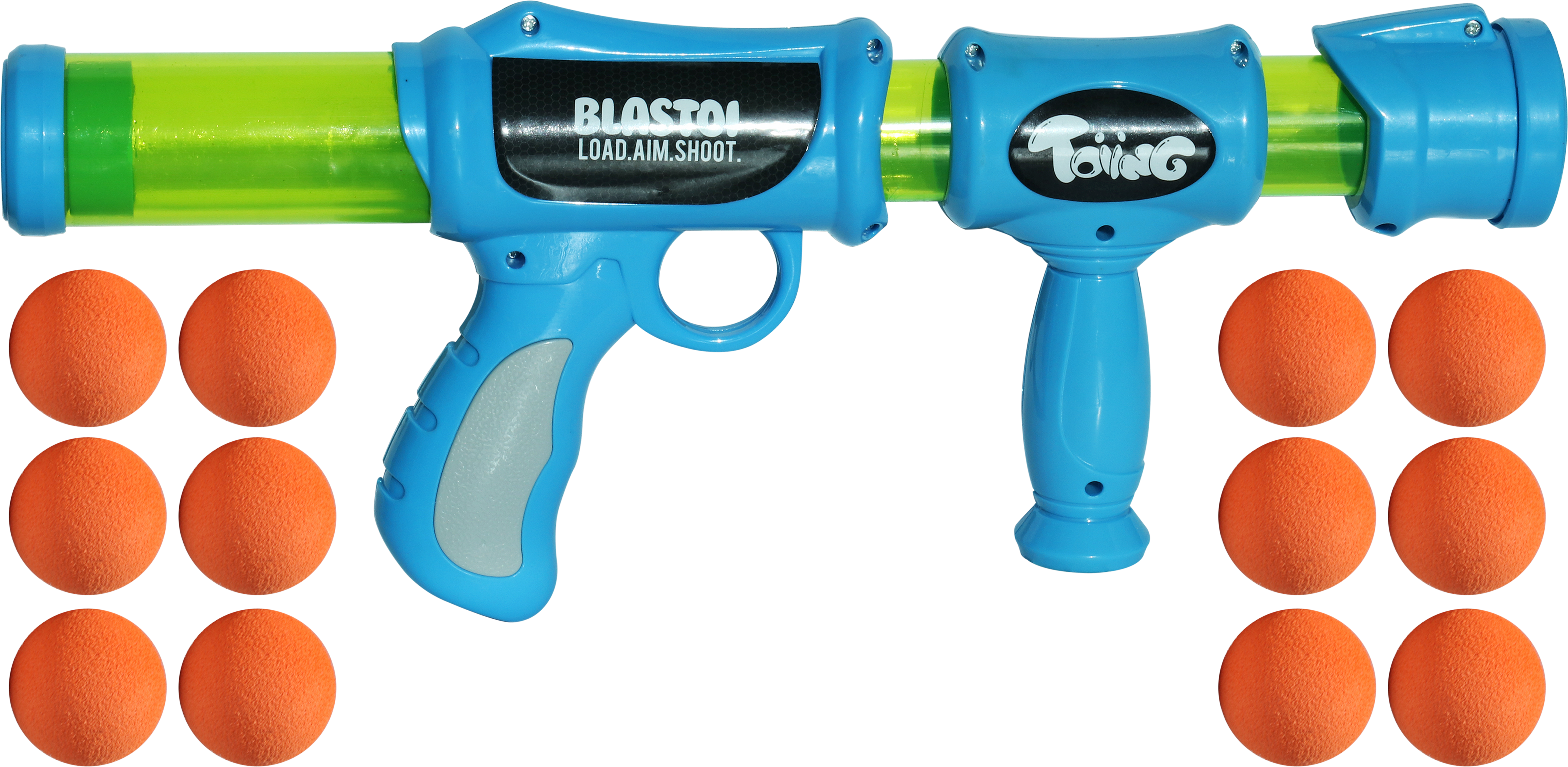 Super-fun Exciting Air Popper Toy Gun With 12 Soft (5184x2692), Png Download