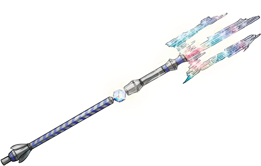 Prism Trident By Self-replica Trident Tattoo, Drawing - Fantasy Trident (1024x614), Png Download