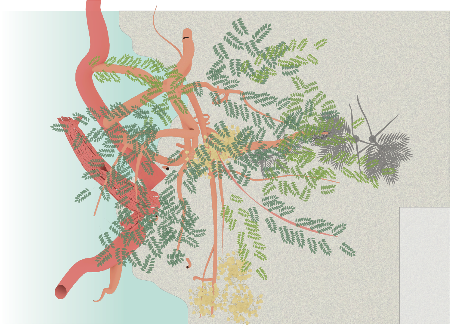Section Plans Of The Site - Illustration (1600x1131), Png Download