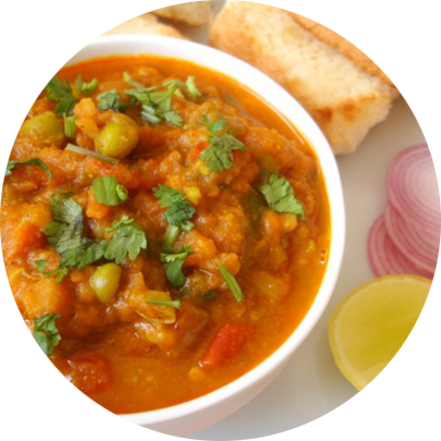 Pav Bhaji - Pav Bhaji Recipe (405x405), Png Download
