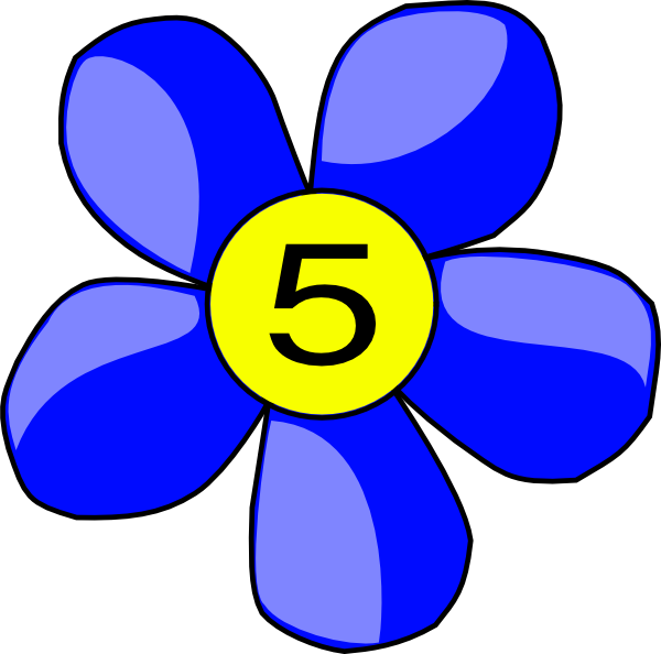 How To Set Use Blue Flower Svg Vector (600x594), Png Download