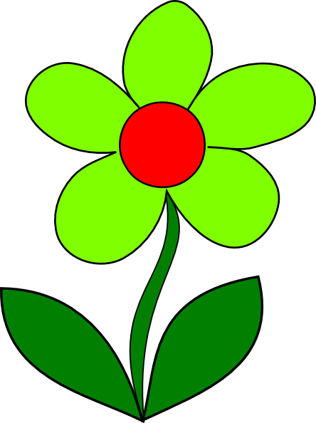 How To Set Use Blue Flower Clipart - Simple Flower Clipart (444x594), Png Download
