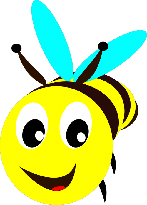 Flower,flower,spring - Bee (500x697), Png Download