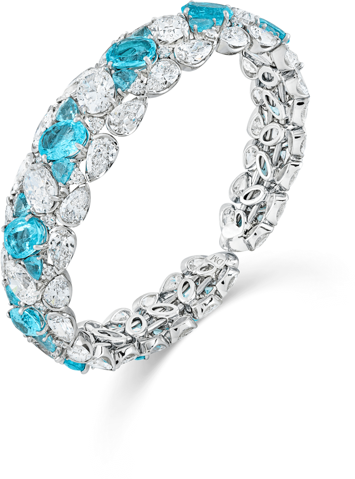 Paraiba Tourmaline Bangle - Diamond (2000x2000), Png Download