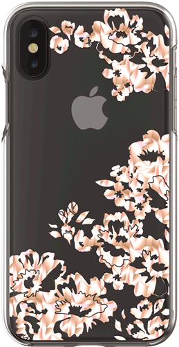 Clear/rose Gold Floral - Glass (500x500), Png Download