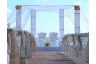 Mandap Trapezoid Mandap With Fabrics - Suspension Bridge (318x212), Png Download