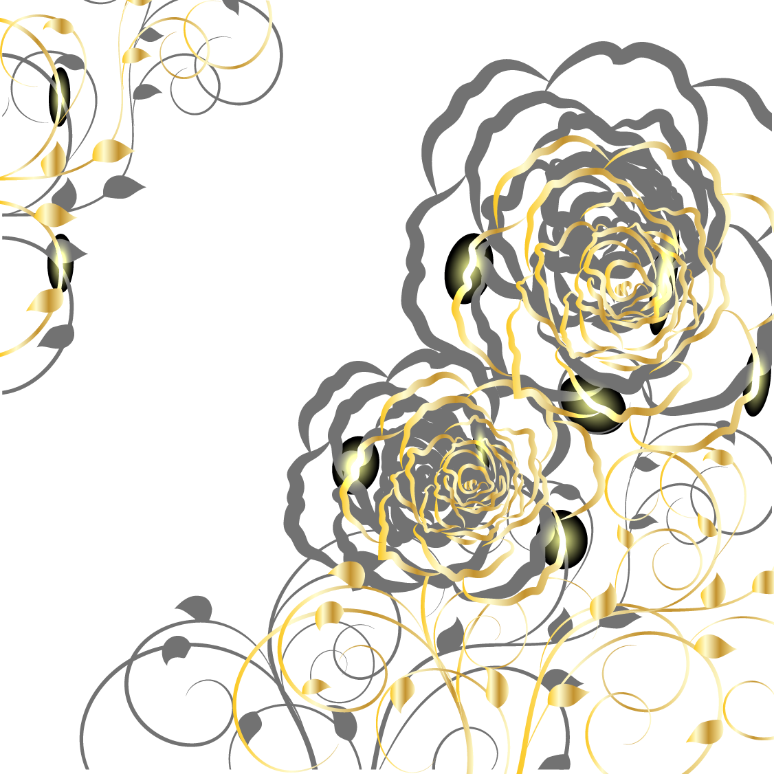 Euclidean Vector Gold Flower - Vector Graphics (1126x1126), Png Download