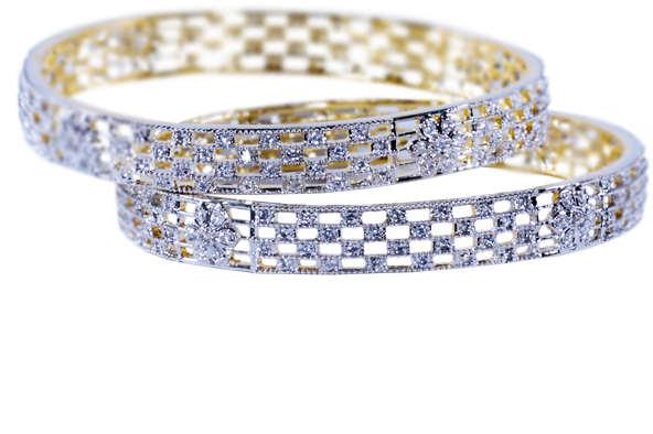 American Diamond Bangle - Bangle (600x600), Png Download